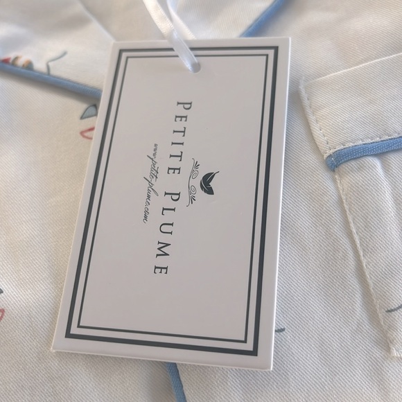 Petite Plume Bateau Sailboat Pajama Set Flame Resistant Chemical Free Size 5 NWT - Picture 5 of 6